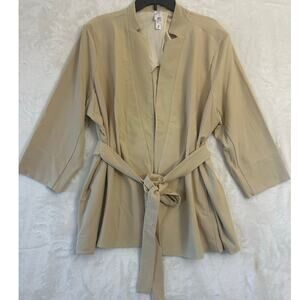 New Wynne Layers Belted Jacket 1X Pockets Lined Comfy Mature